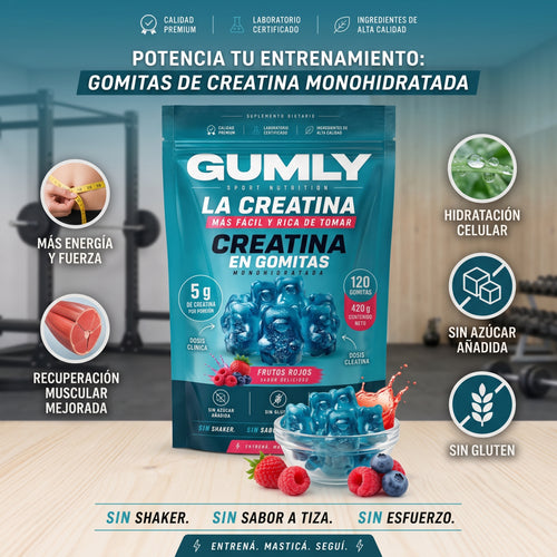 Gumly Creatina — Creatina Monohidratada en Gomitas