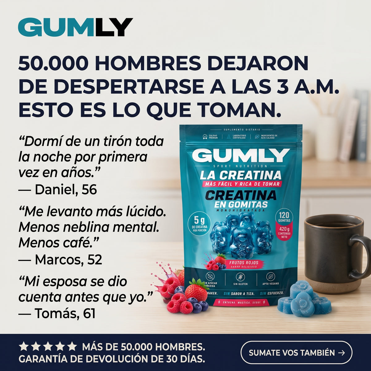 Gumly Creatina — Creatina Monohidratada en Gomitas